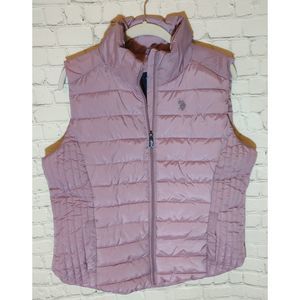 US Polo Lavender Puffer Vest, L